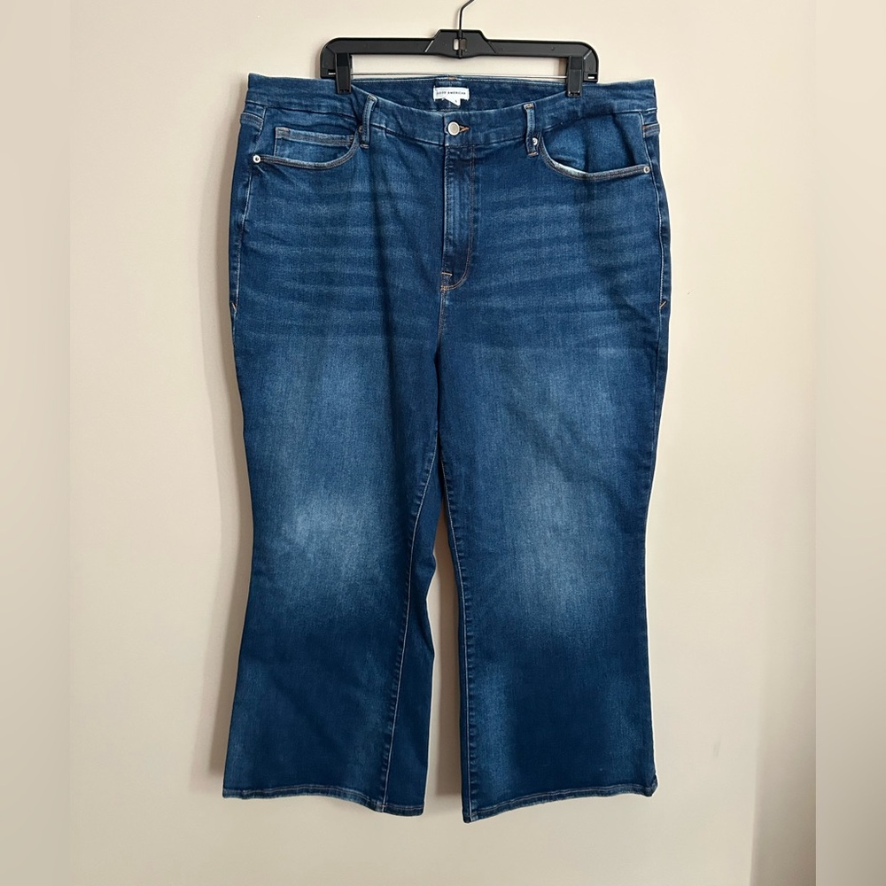 Good American High Rise Wide Leg Jeans Size 20-26
